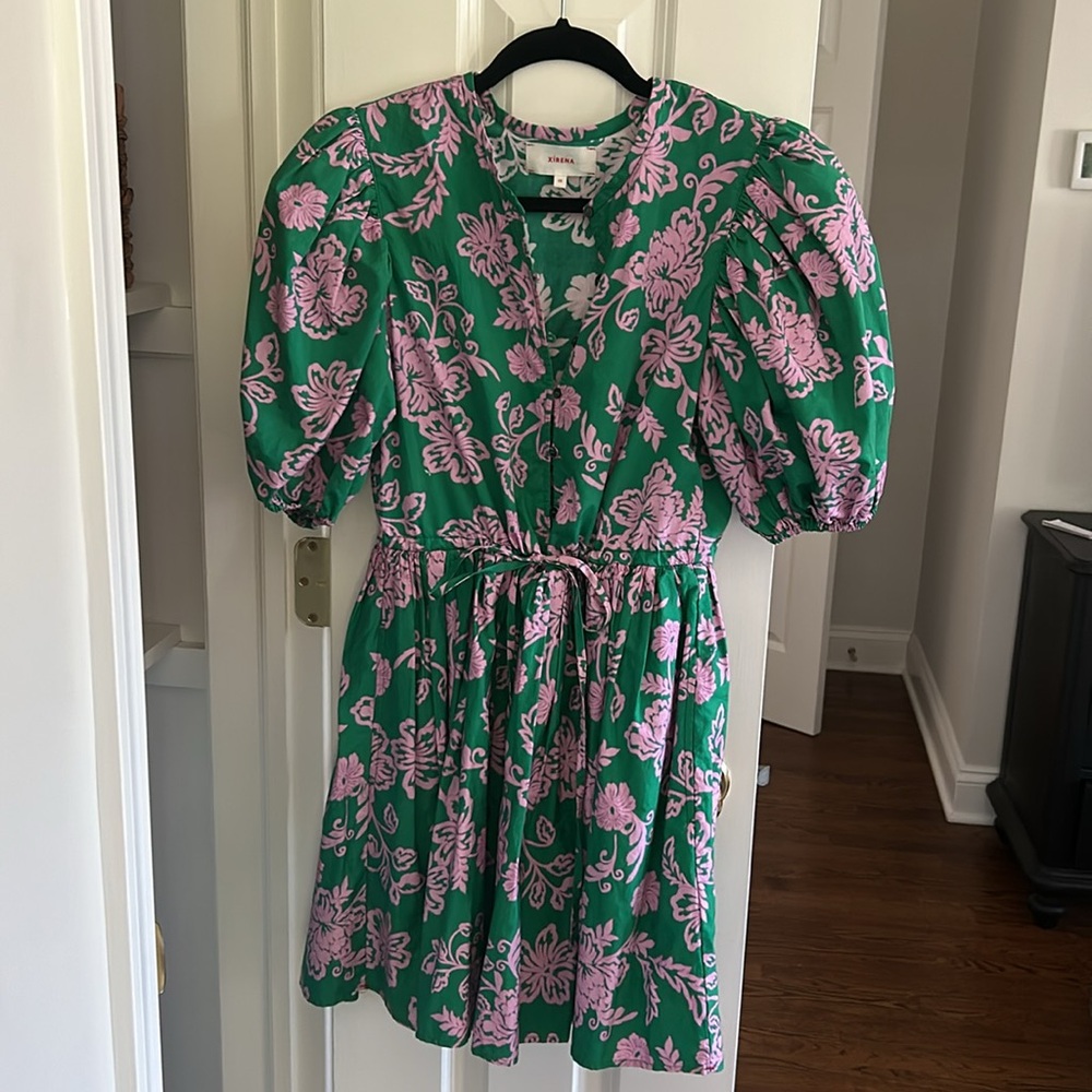 XIRENA pink and green floral Aurie Dress - Picture 3 of 3